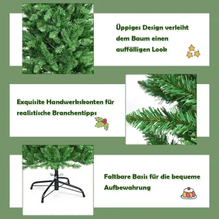 COSTWAY Potloodkerstboom kunstboom 150 cm