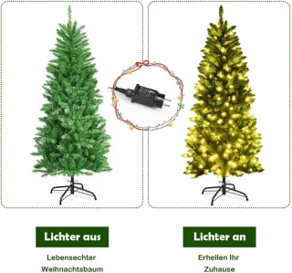 COSTWAY Potloodkerstboom kunstboom 150 cm