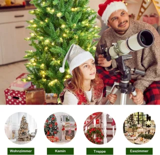 COSTWAY Potloodkerstboom kunstboom 150 cm