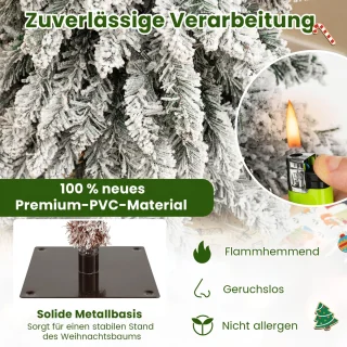 COSTWAY Set van 3 kunstkerstbomen 90/120/150 cm