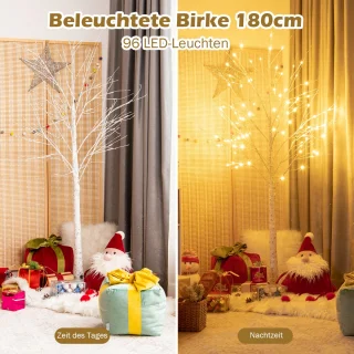 COSTWAY Verlichte kunstberk 180 cm