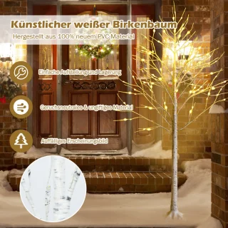 COSTWAY Verlichte kunstberk 180 cm