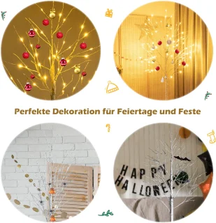 COSTWAY Verlichte kunstberk 180 cm