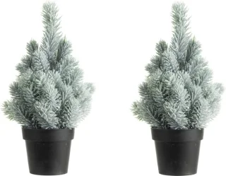 Cosy & Trendy Kunstboom met sneeuw - 2 stuks - 30 cm