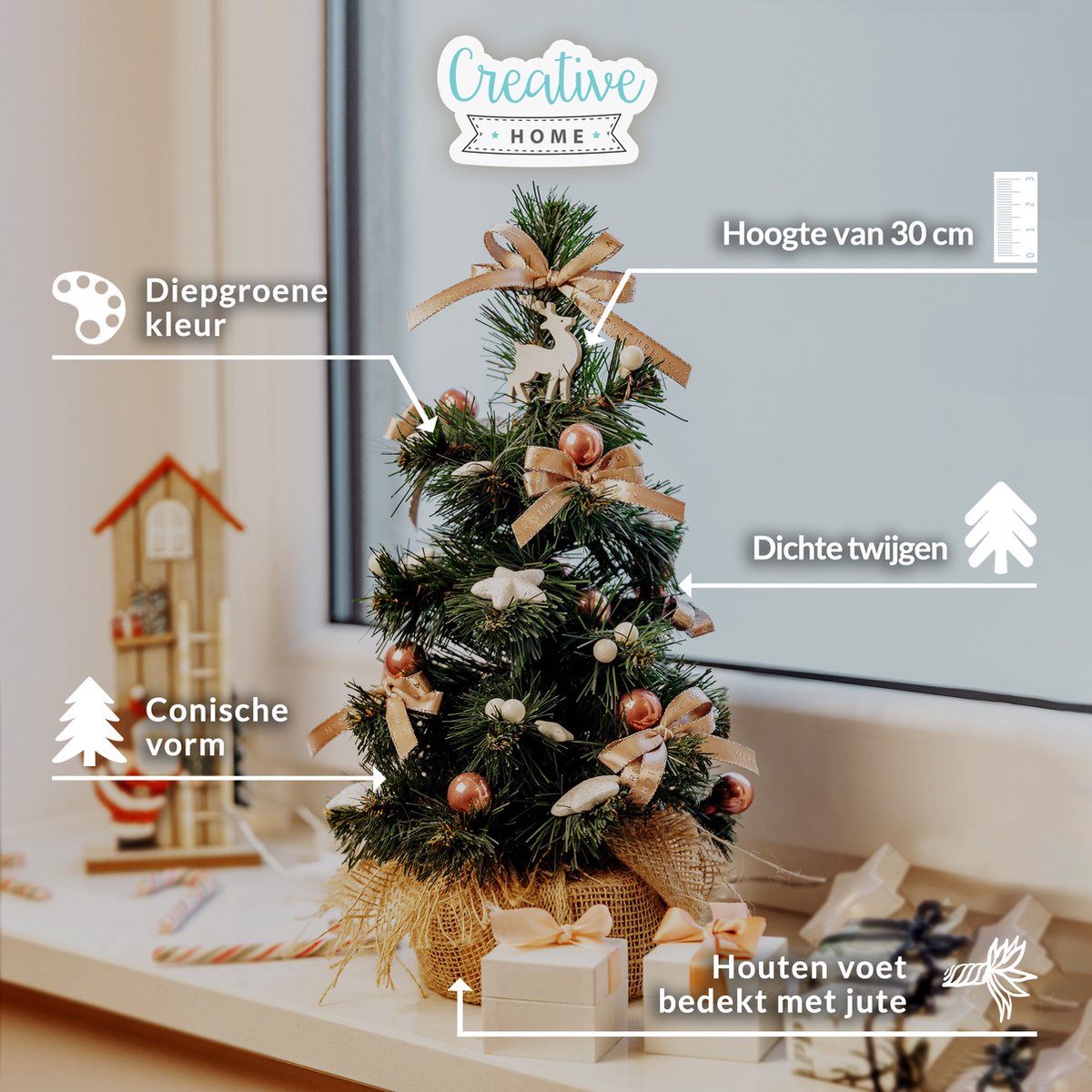 Creative Home Kerstboom 30 cm tafelmodel