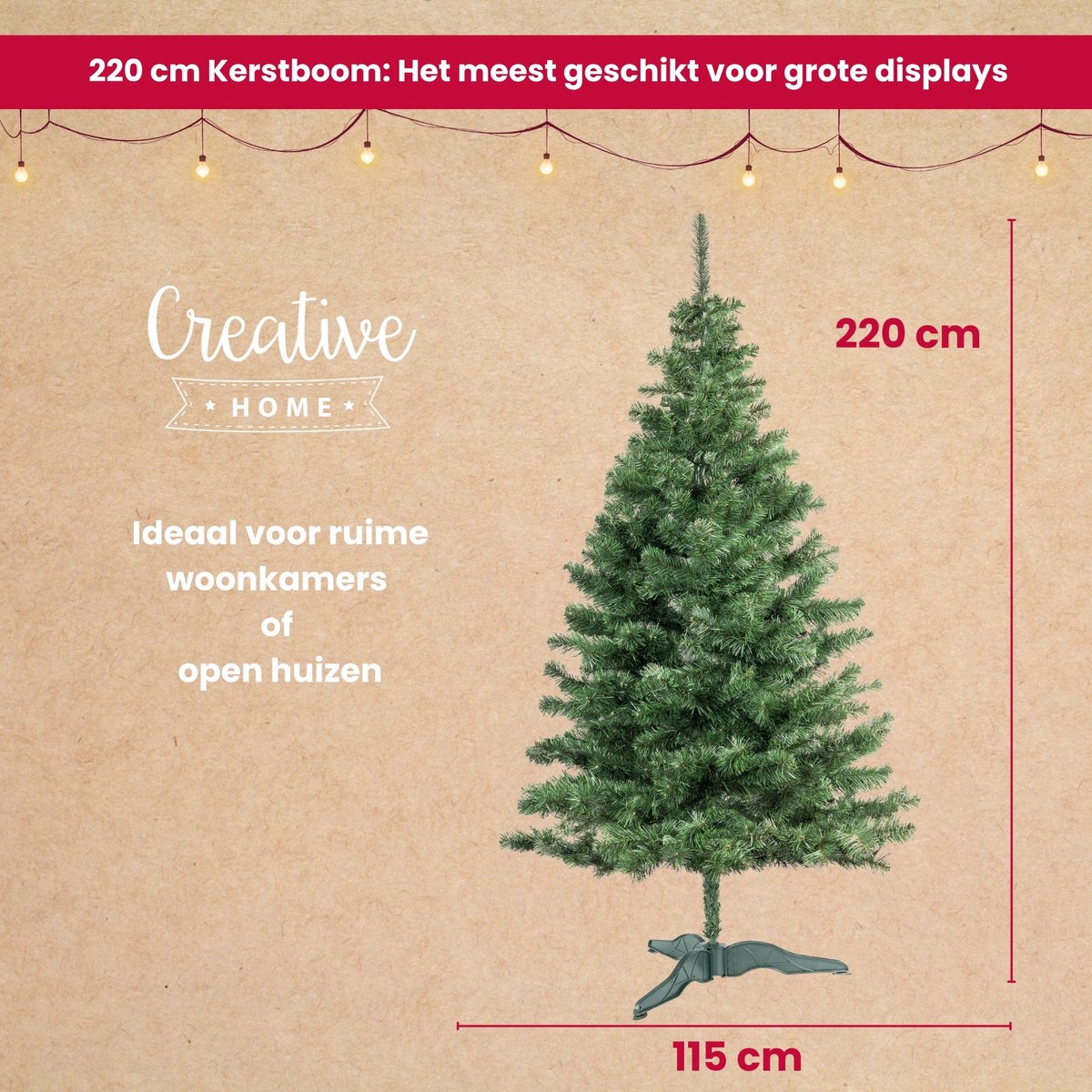 Creative Home Kunstmatige Kerstboom Fir 220 cm