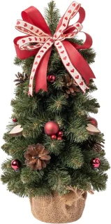 Creative Home versierde kerstboom wijnrood, 40 cm