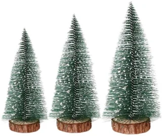 Dailygoods mini kunstkerstboom 9 stuks tafeldecoratie