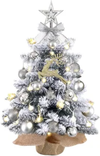 Dailygoods - mini kunstkerstboom met led-verlichting - 60 cm