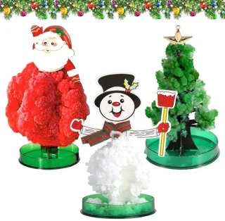 Dailygoody mini kunstkerstboom kristal-kweekset