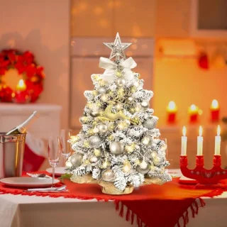 Ddoe Kunstkerstboom wit 60 cm - set van 1