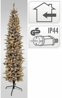 Decoratie dennenboom met sneeuw + LED-verlichting 180 cm