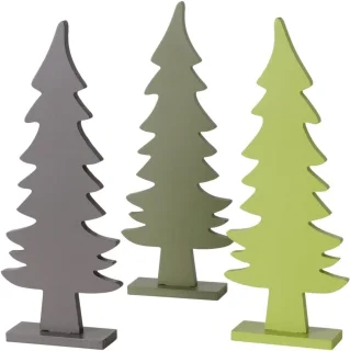 Decoratieve boom groen/zwart 40 cm - assorti