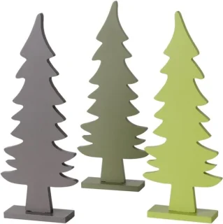 Decoratieve boom groen/zwart 40 cm - assorti