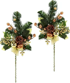 Decoratieve kunsttak in het groen, kerstversiering