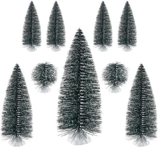 Decoratieve sneeuwsparren set (9 stuks)