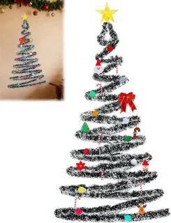 Decoratieve wandkerstboom 180 cm