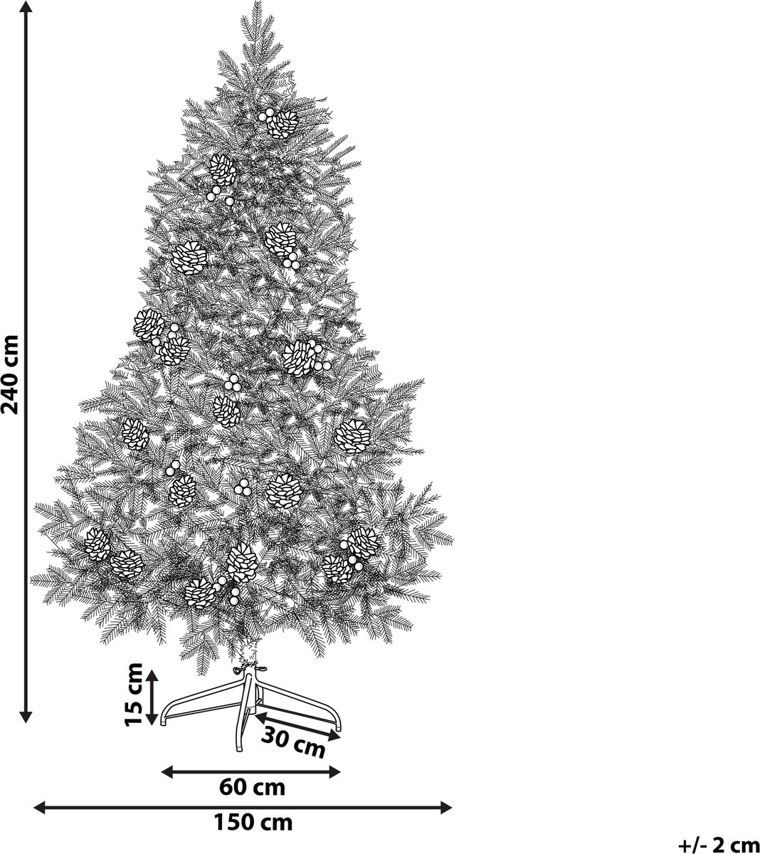 Denali Kerstboom 240 cm