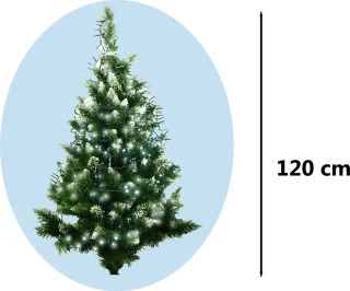 Diamant Pijnboom Kunstkerstboom 180 cm Natuurlijke Houten Stam