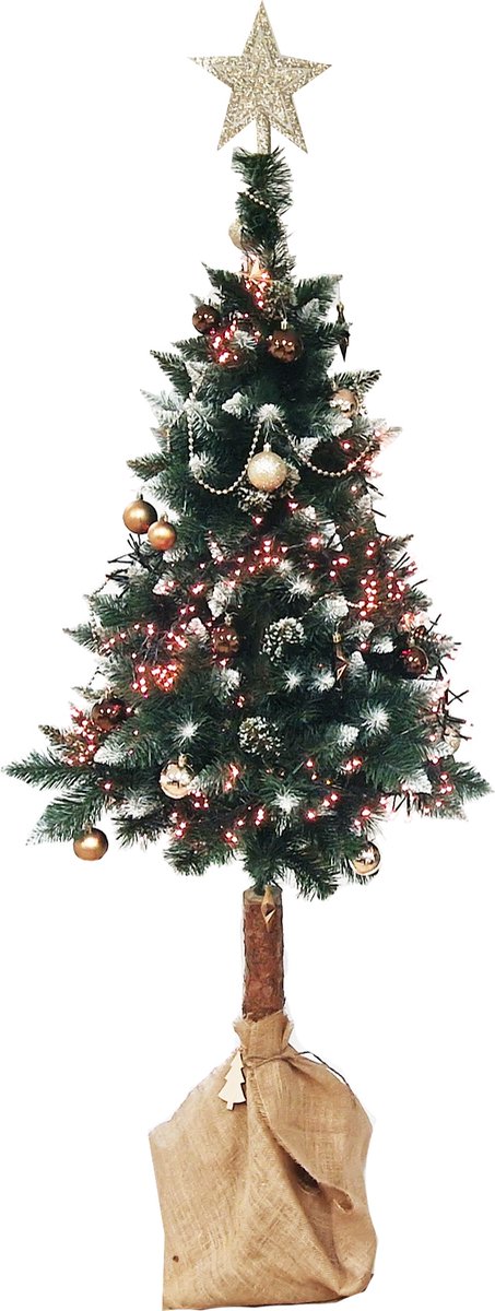 Diamant Pijnboom Kunstkerstboom 180 cm Natuurlijke Houten Stam