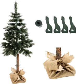 Diamant Pijnboom Kunstkerstboom 180 cm Natuurlijke Houten Stam