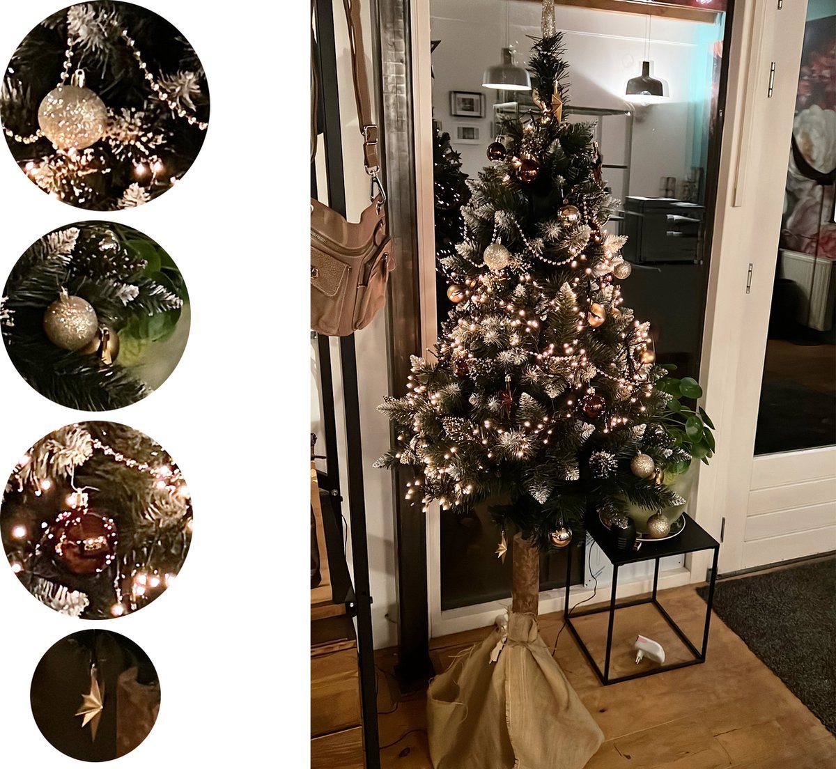 Diamant Pijnboom Kunstkerstboom 180 cm Natuurlijke Houten Stam