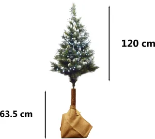 Diamant Pijnboom Kunstkerstboom 180 cm Natuurlijke Houten Stam