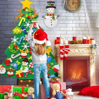 DIY Vilten Kerstboom voor Kinderen - Muur- en Deurdecoratie