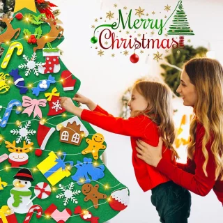 DIY Vilten Kerstboom voor Kinderen - Muur- en Deurdecoratie
