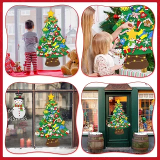DIY Vilten Kerstboom voor Kinderen - Muur- en Deurdecoratie