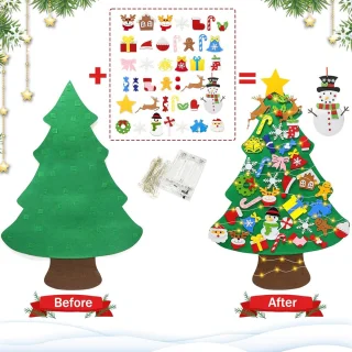 DIY Vilten Kerstboom voor Kinderen - Muur- en Deurdecoratie