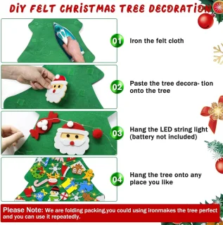 DIY Vilten Kerstboom voor Kinderen - Muur- en Deurdecoratie