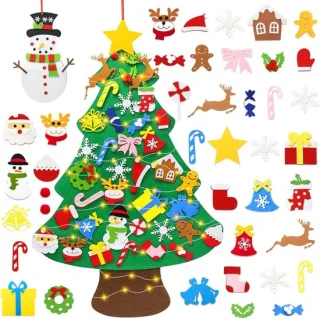 DIY Vilten Kerstboom voor Kinderen - Muur- en Deurdecoratie
