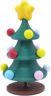 Draaibare kerstboom - kerstversiering 15 x 9 cm