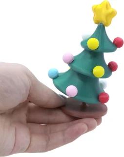 Draaibare kerstboom - kerstversiering 15 x 9 cm