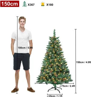 Edele Spar Kunstkerstboom 150 cm