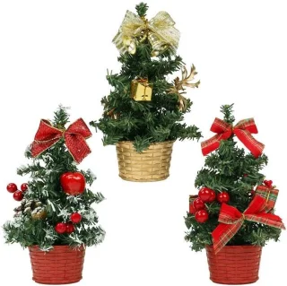 EGoods - Set van 3 mini kunstkerstbomen - 20 cm