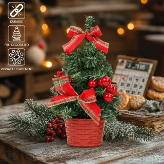 EGoods - Set van 3 mini kunstkerstbomen - 20 cm