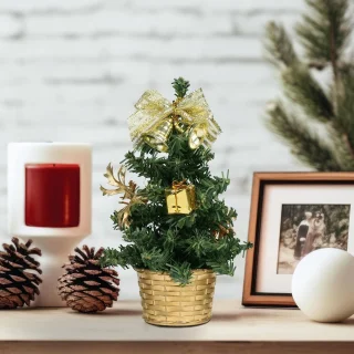 EGoods - Set van 3 mini kunstkerstbomen - 20 cm