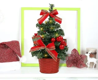 EGoods - Set van 3 mini kunstkerstbomen - 20 cm