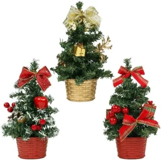 EGoods - Set van 3 mini kunstkerstbomen - 20 cm