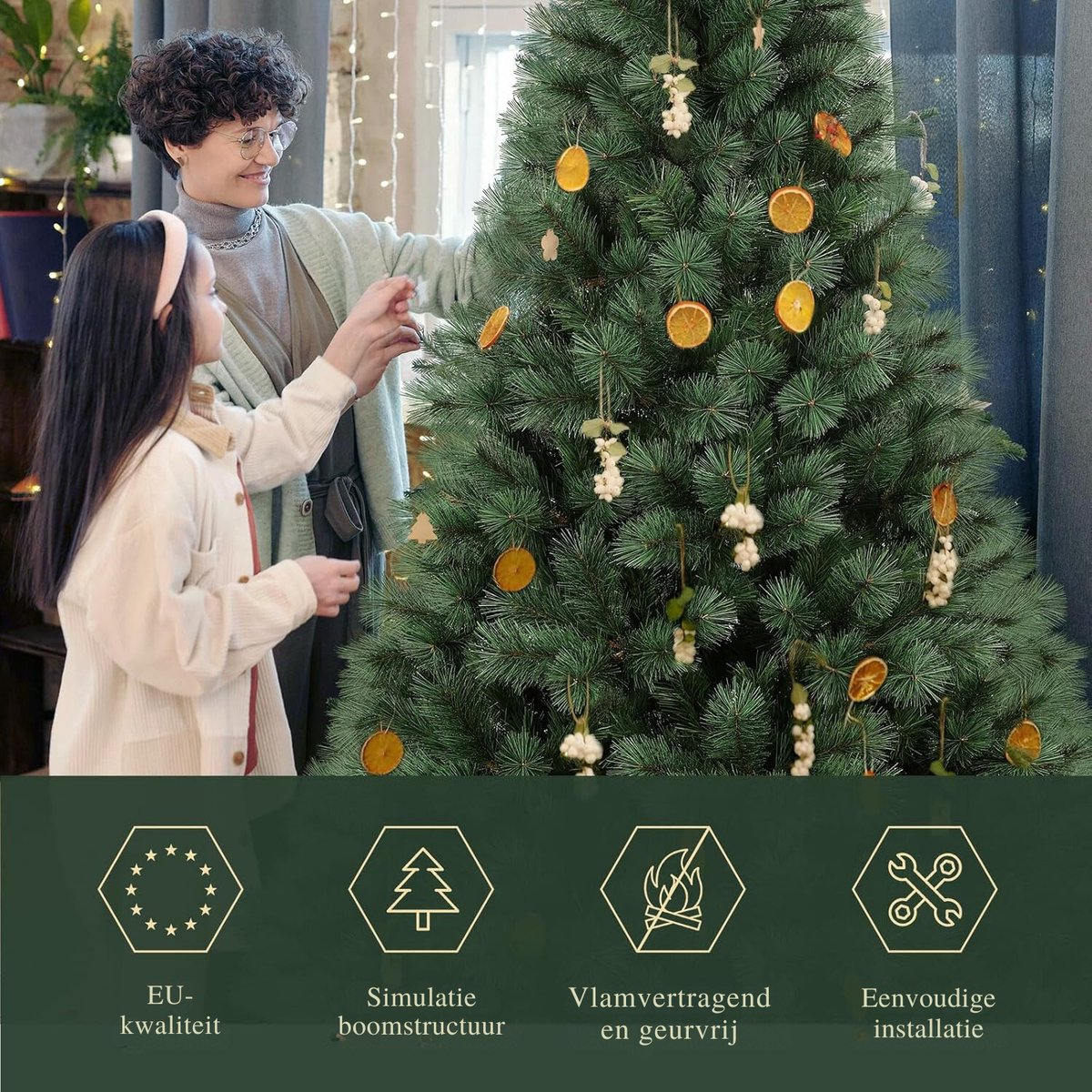 Elegant Kunstkerstboom 180 cm Met Standaard