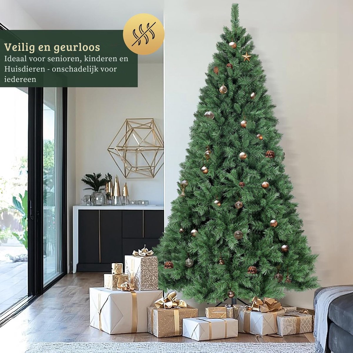 Elegant Kunstkerstboom 180 cm Met Standaard