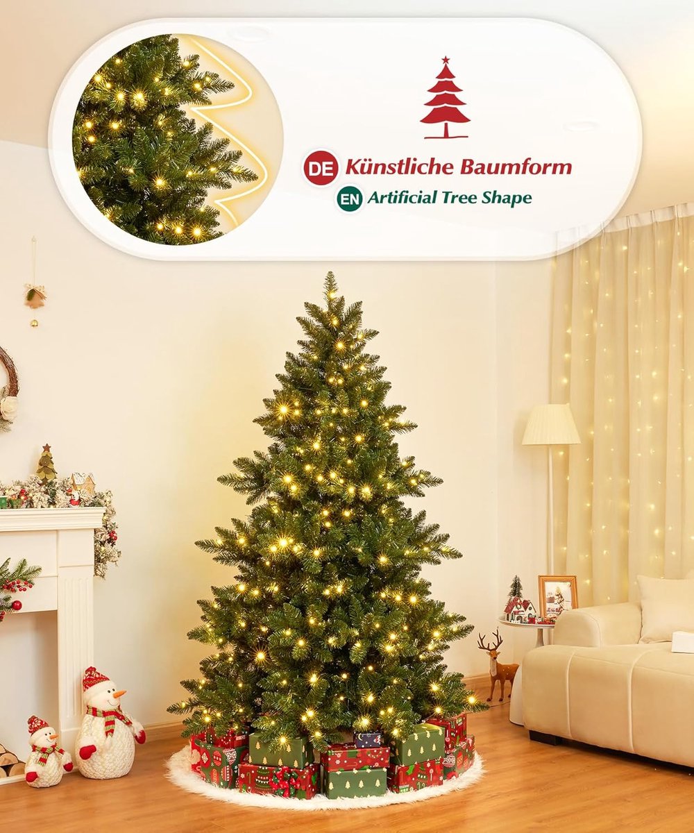 Equivera Kerstboom met Licht en Sneeuw