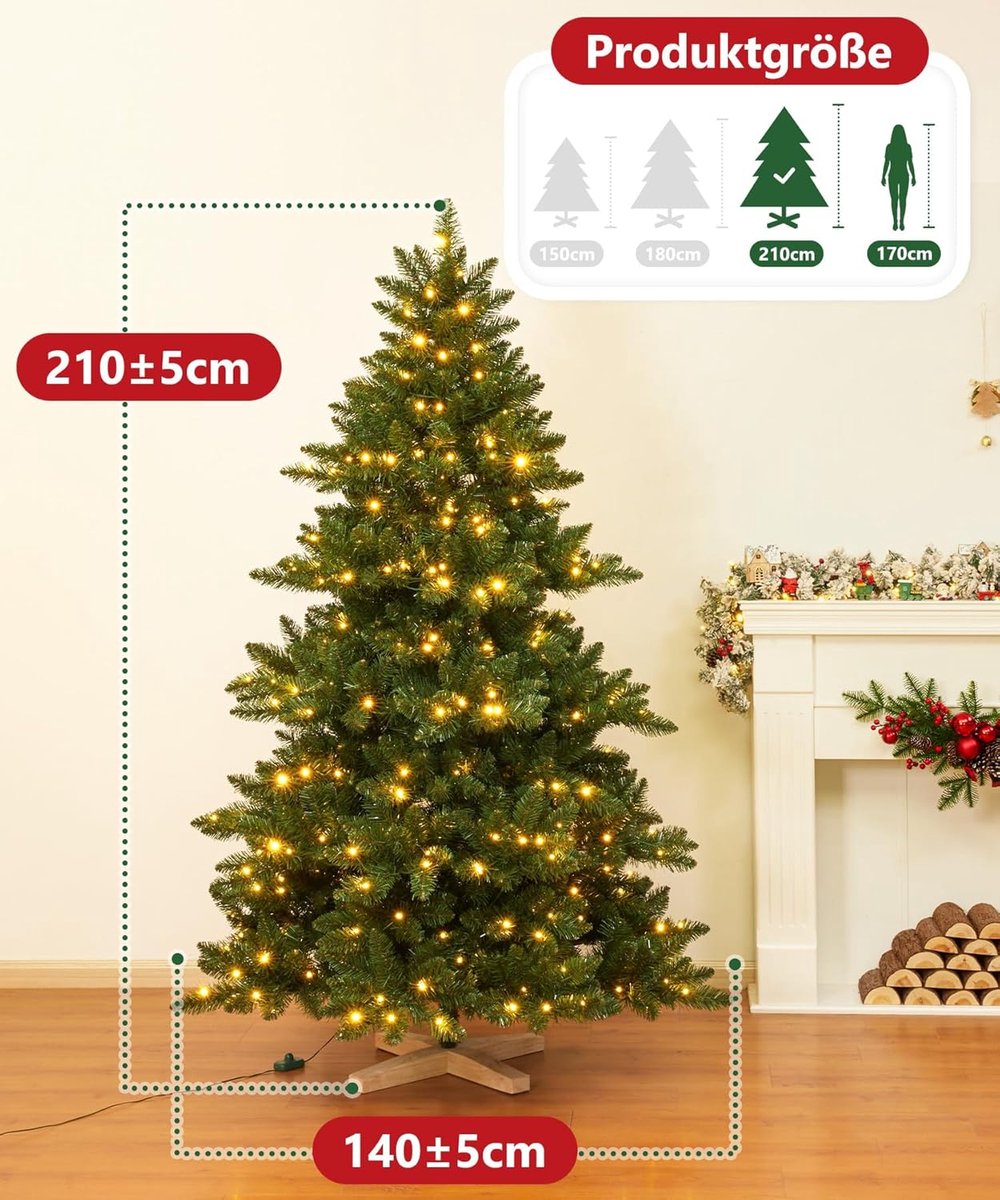 Equivera Kerstboom met Licht en Sneeuw