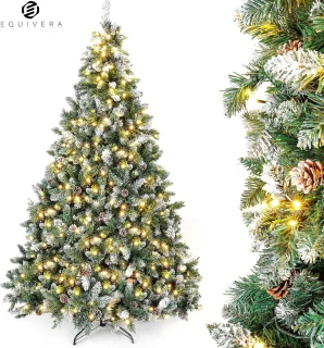 Equivera Kerstboom met Sneeuw en Verlichting