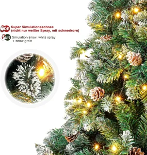 Equivera Kerstboom met Sneeuw en Verlichting