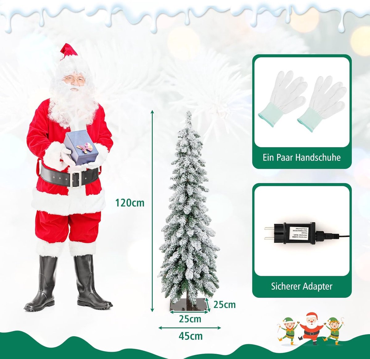 Equivera Kerstboom met Sneeuw en Verlichting