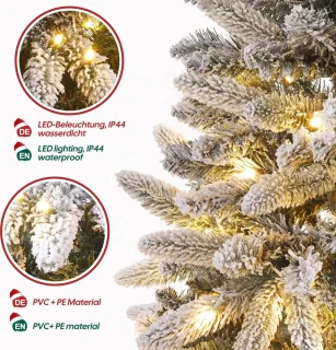 Equivera Kerstboom met Sneeuw en Verlichting