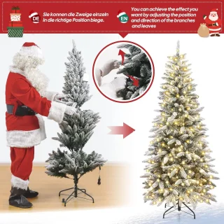 Equivera Kerstboom met Sneeuw en Verlichting